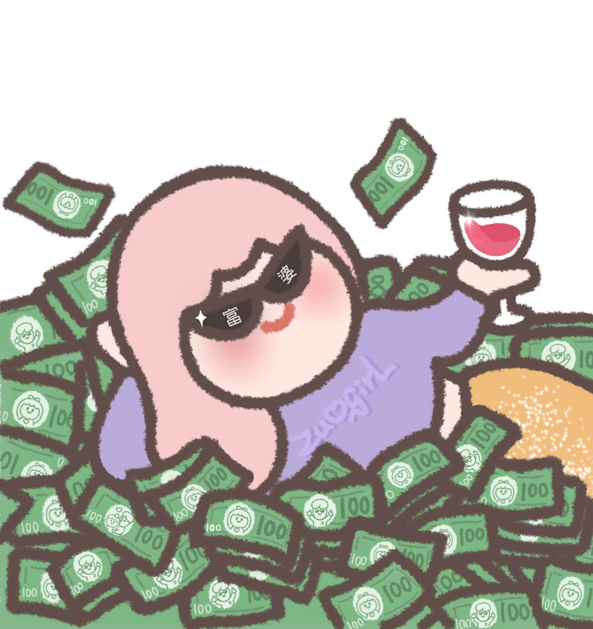 富婆情侣头像 优化了一下下细节 祝大家都成为自己想成为的人 甜甜蜜