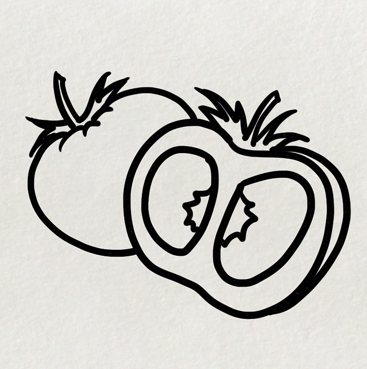 西红柿97的简笔画法