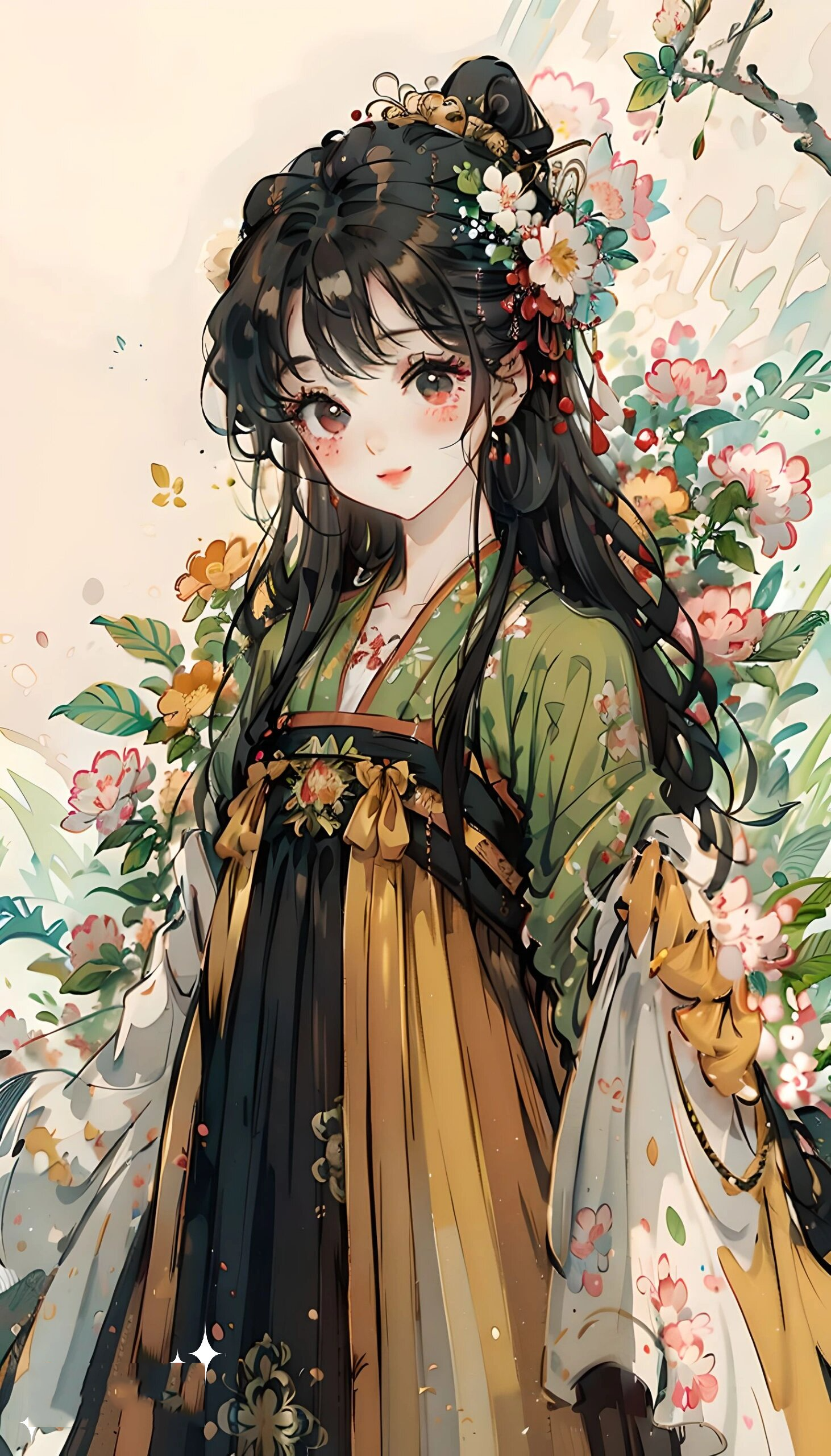 古风唯美清新壁纸国风汉服齐胸襦裙美人图鉴