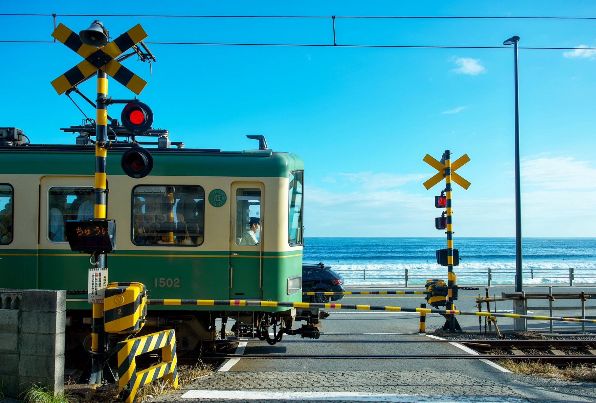 镰仓高校前站|面朝大海的绝景电车9807 921598夏日,阳光,一
