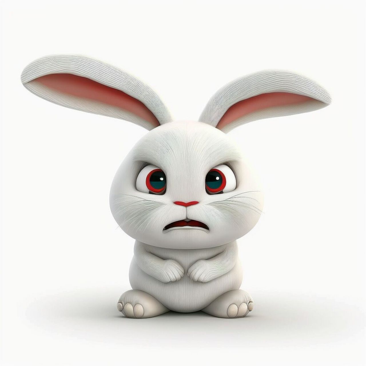 小白兔表情 不开心 生气了 02020202 原图高清图片已经在左下