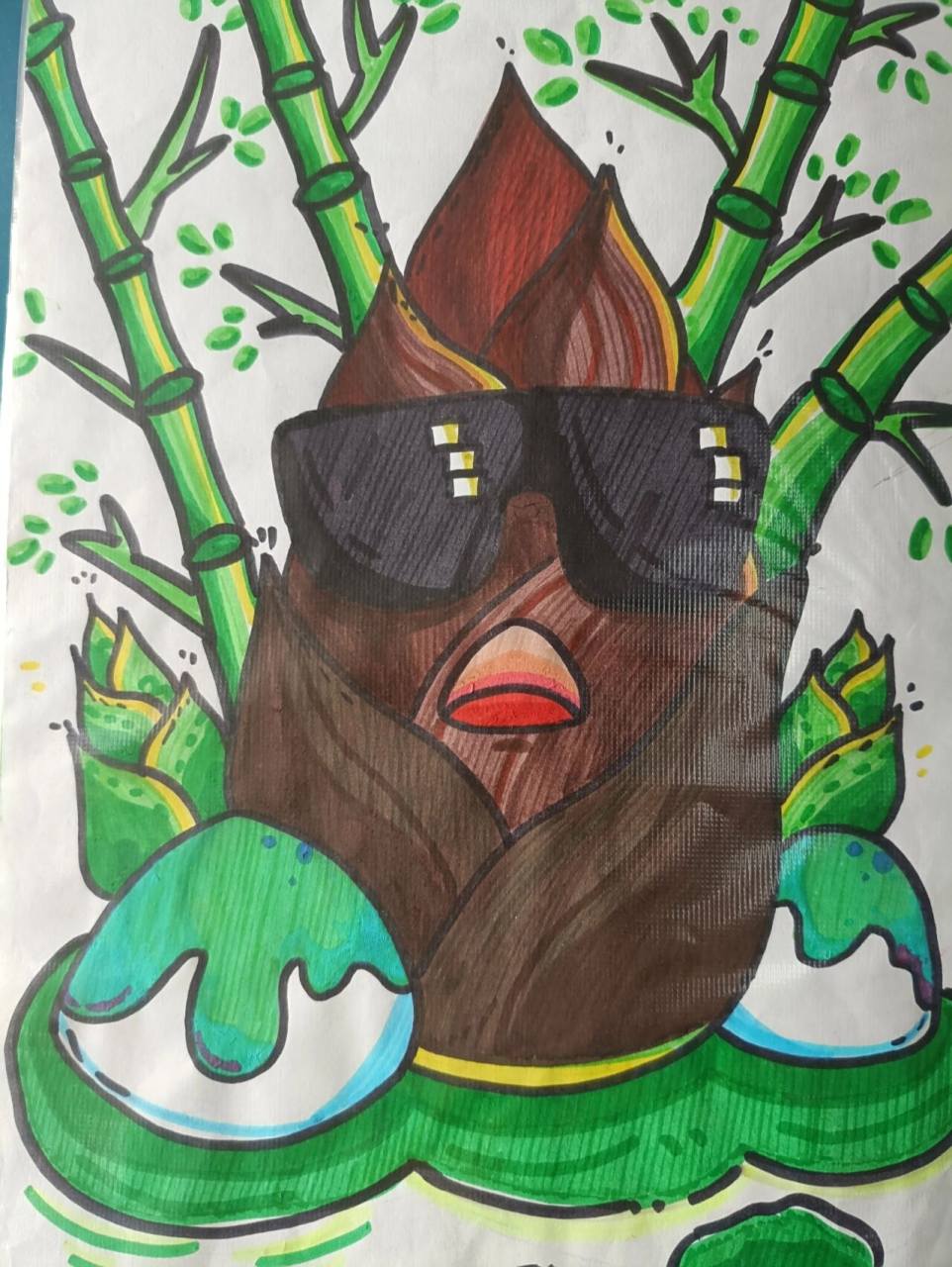 儿童简笔画竹笋