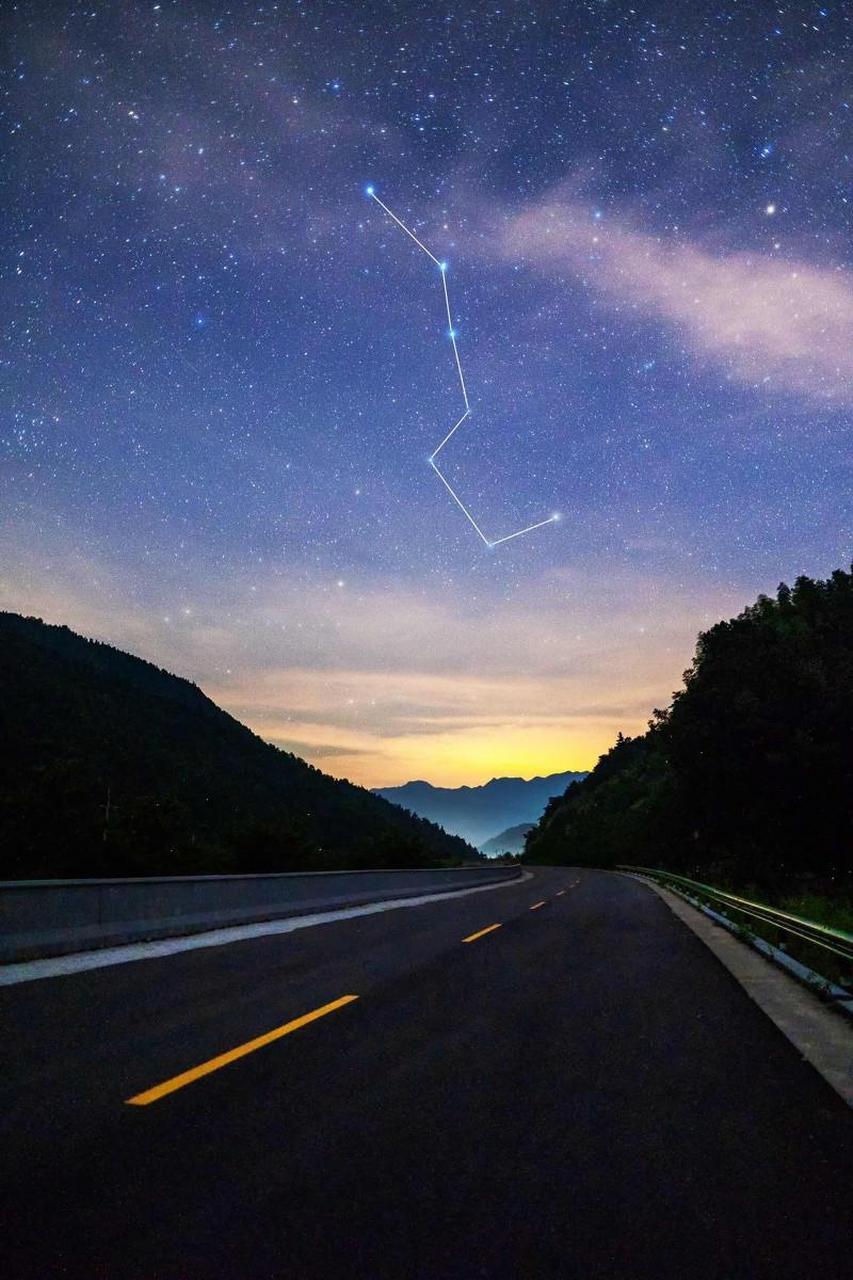 七星高照风景图图片