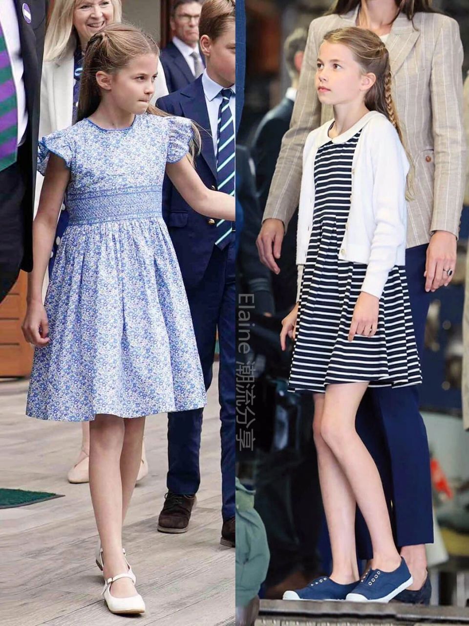 拽姐夏洛特公主|出席温网男单决赛穿搭~ 今日威廉王子和凯特王妃带着