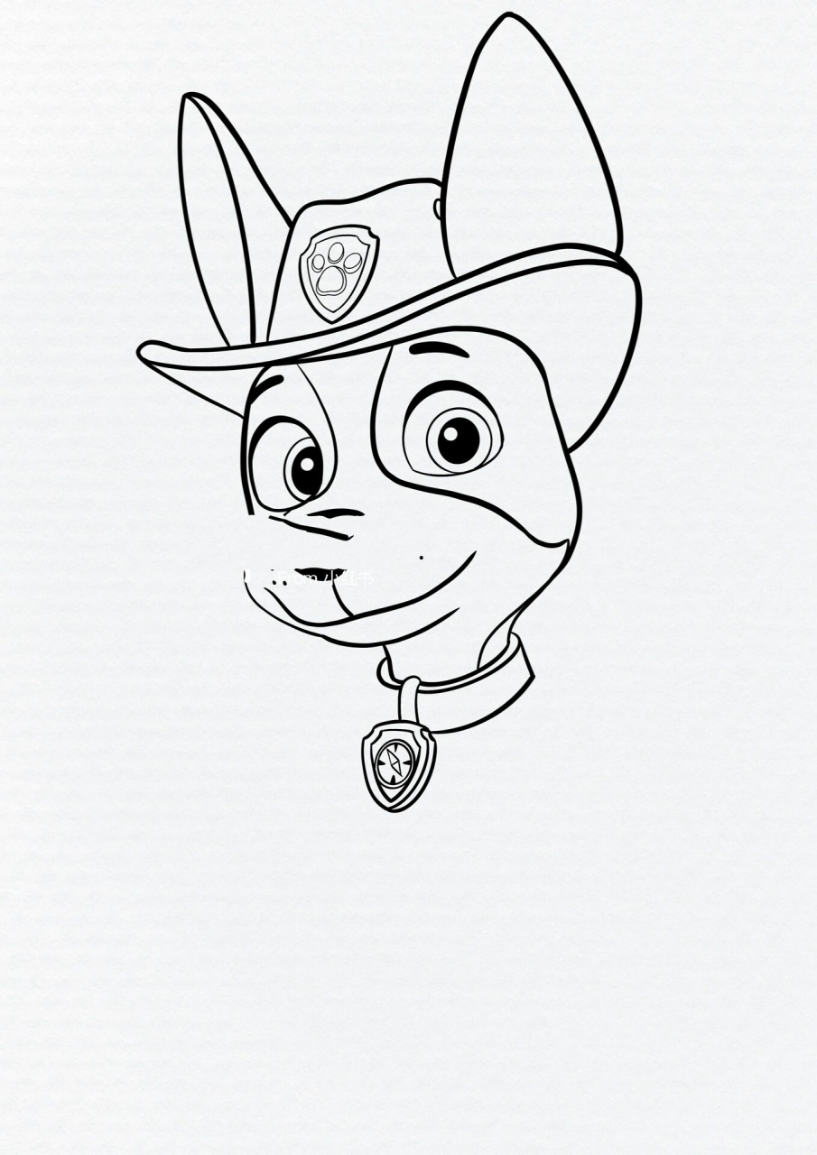 7汪汪队小克手绘教程|附线稿|可打印|免费下 小克