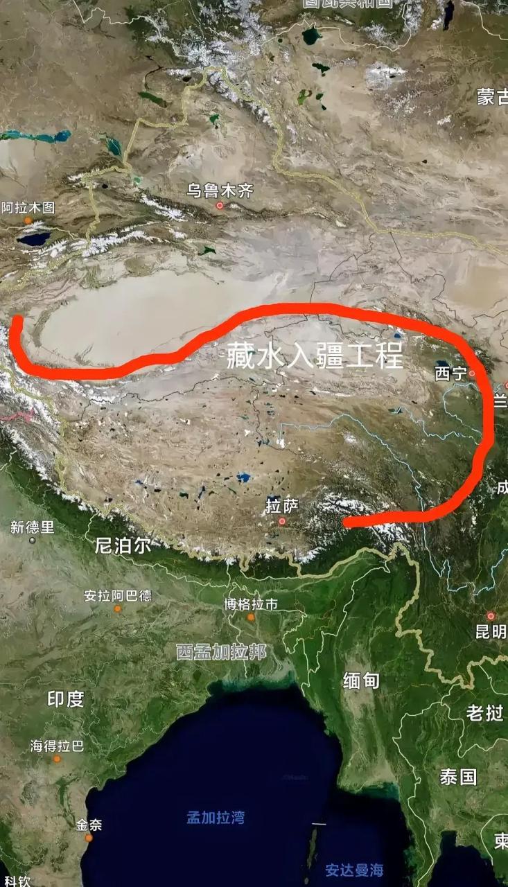 如果藏水入疆工程实现,新疆将会像注入新鲜血液的凤凰,涅槃重生