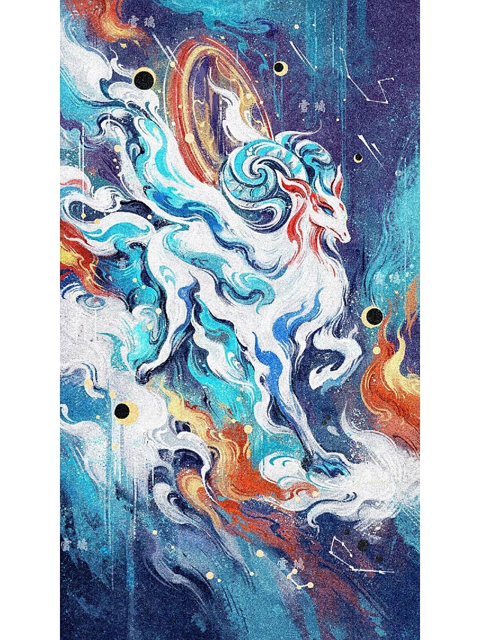 上古神兽丨白泽 昆仑山上地位崇高的神兽,浑身雪白,能说人话,通万物之