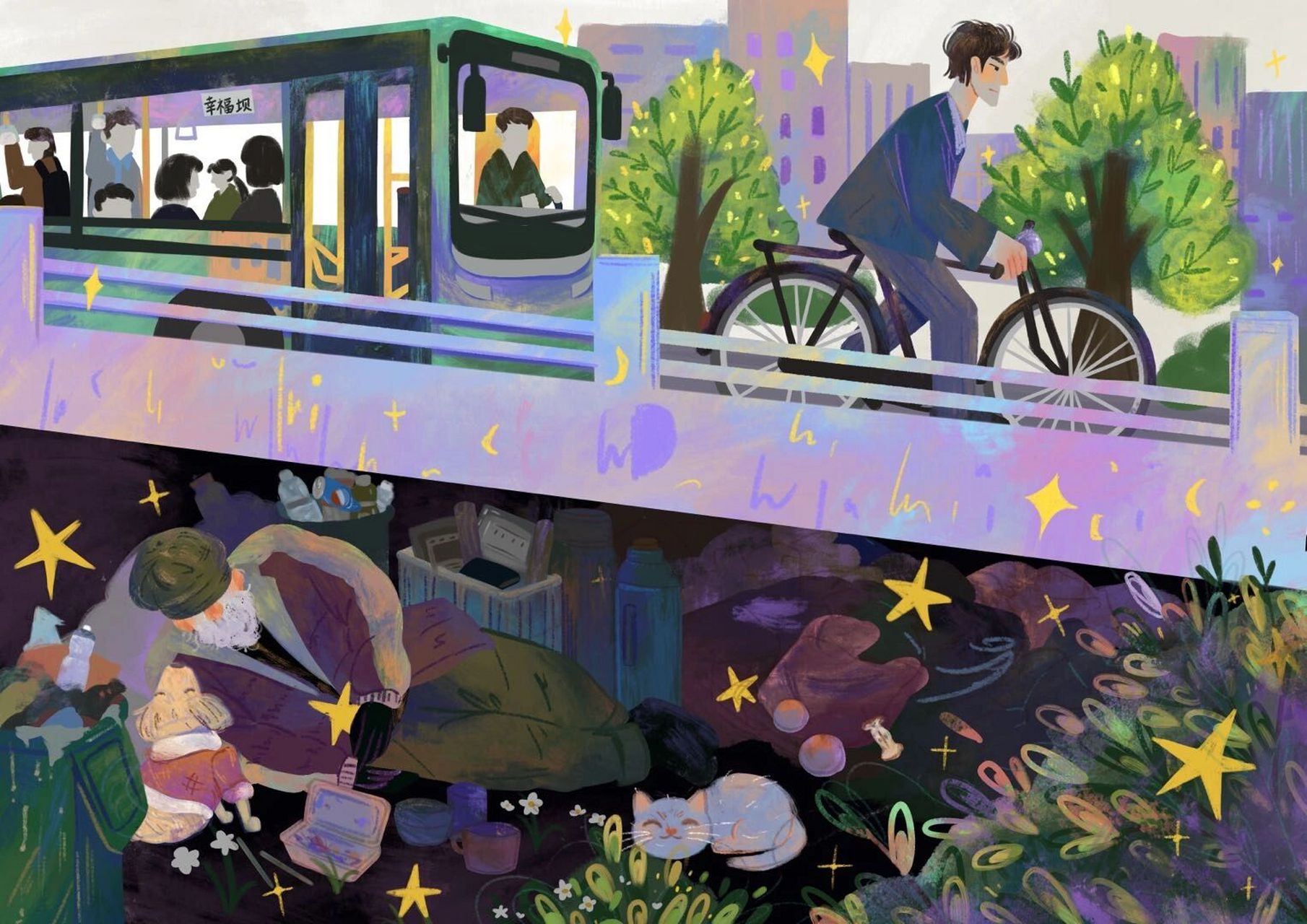 森系人物插画(13) 临摹的作者:笑里风月(小红书可搜) 就这样画糊了