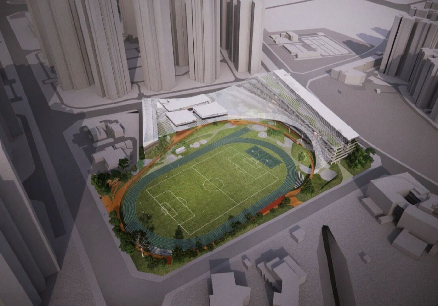 【案例分享】——学校(5) 公园城市设计竞赛 | 海洋路中学投标