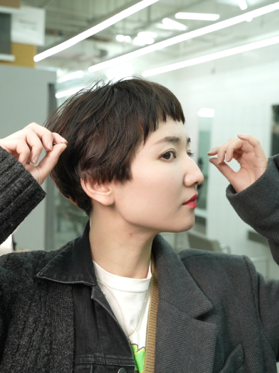 短发分享93细软发99狗啃刘海>颅顶99  会上瘾