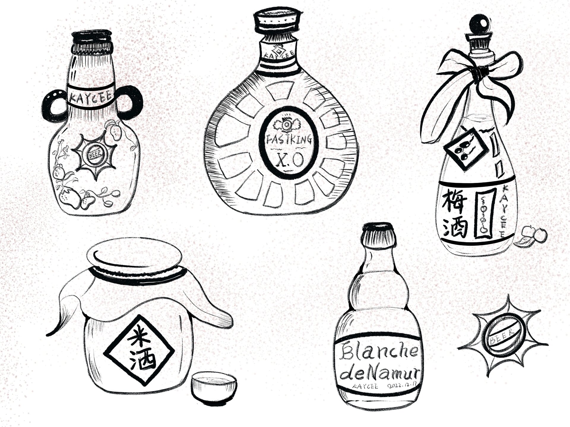 小物件插画|酒瓶子