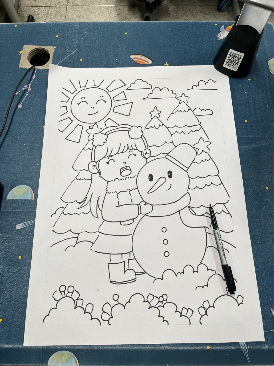 一年级美术《雪》范画 苏少版一年级美术