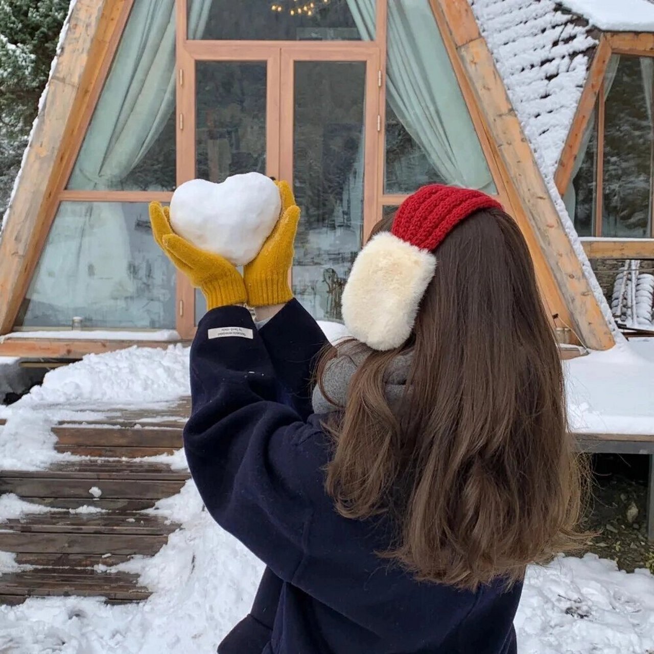 下雪图片唯美 女孩图片