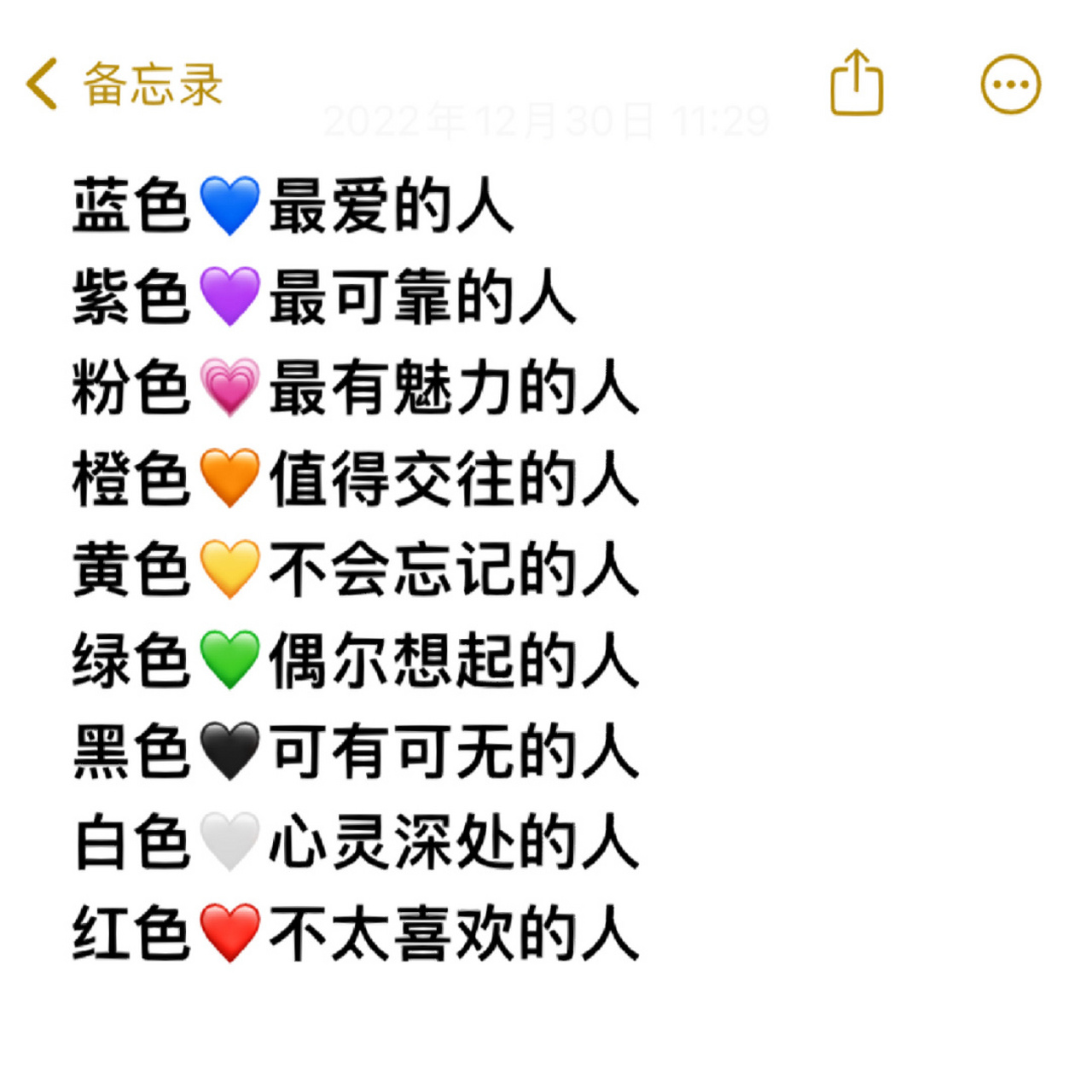 问问你在意的人"在你心目中我是什么颜色的" #心理测试