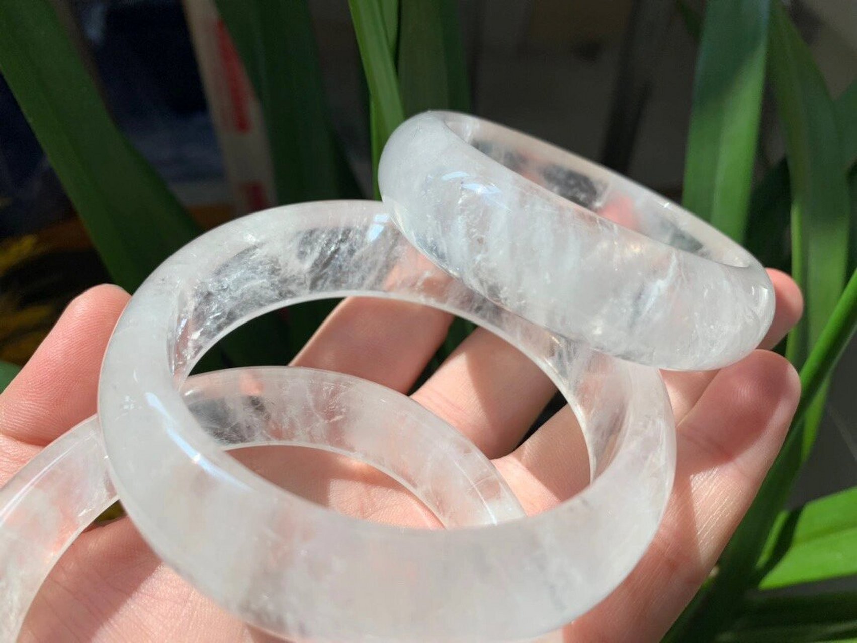 【9079元/只】天然 白幽灵 手镯 天然 白幽灵 手镯9090颜色润