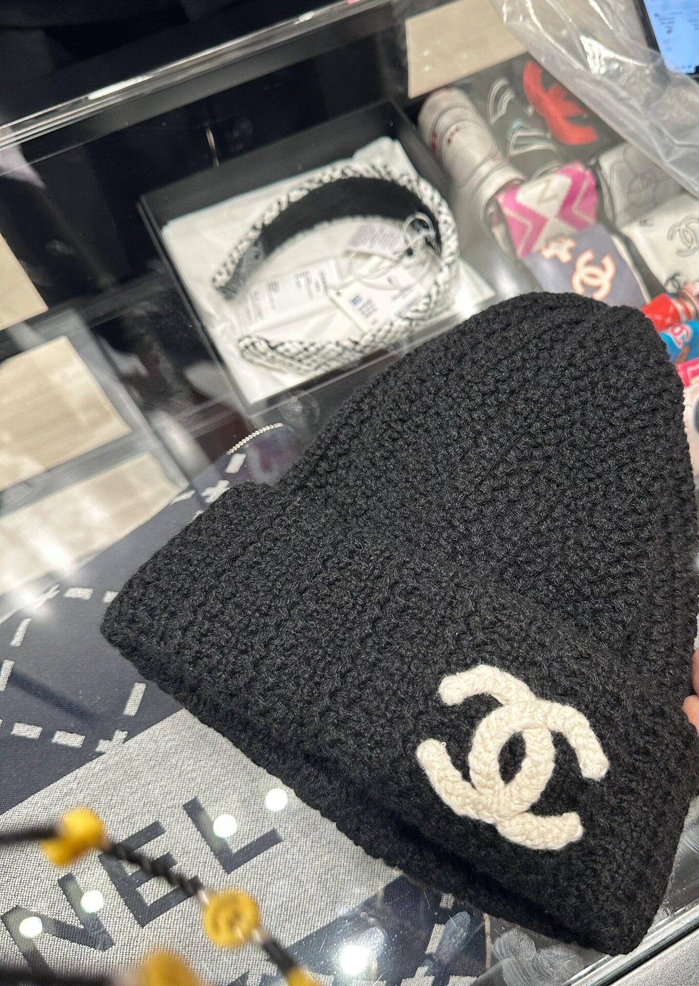 杭州大厦walk-in香奈儿毛线帽23k