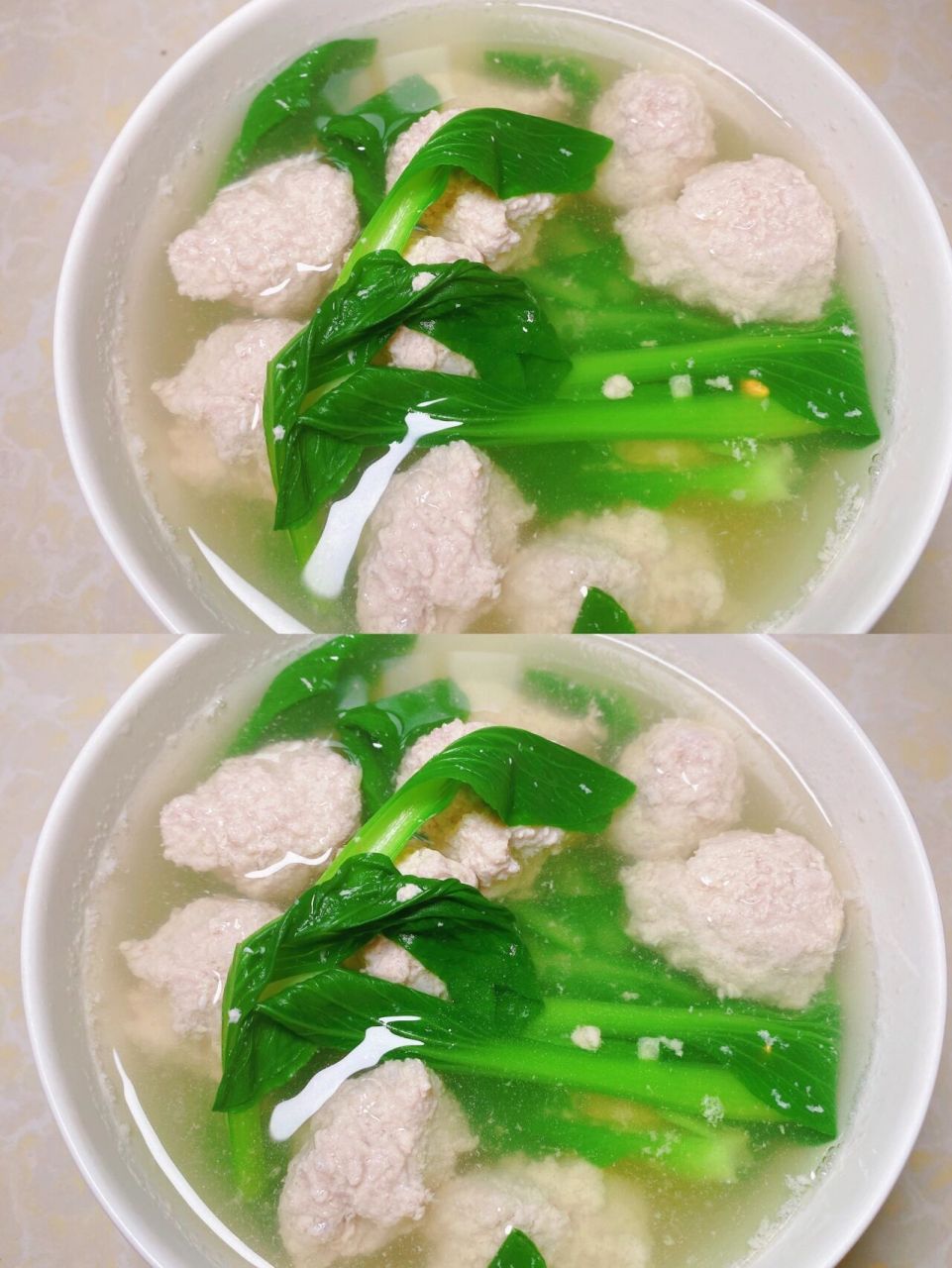 青菜肉圆汤,简单又美味,可以直接代替主食 干了这碗青菜肉圆汤,简单又