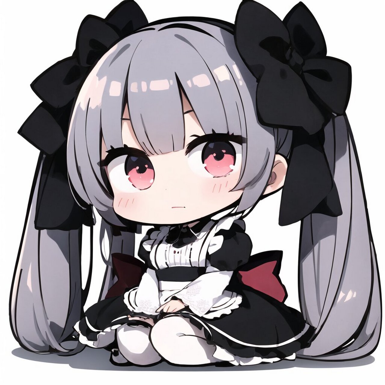 q版女仆 关键词02 q版小人02 女仆02 02#ai绘画#0202