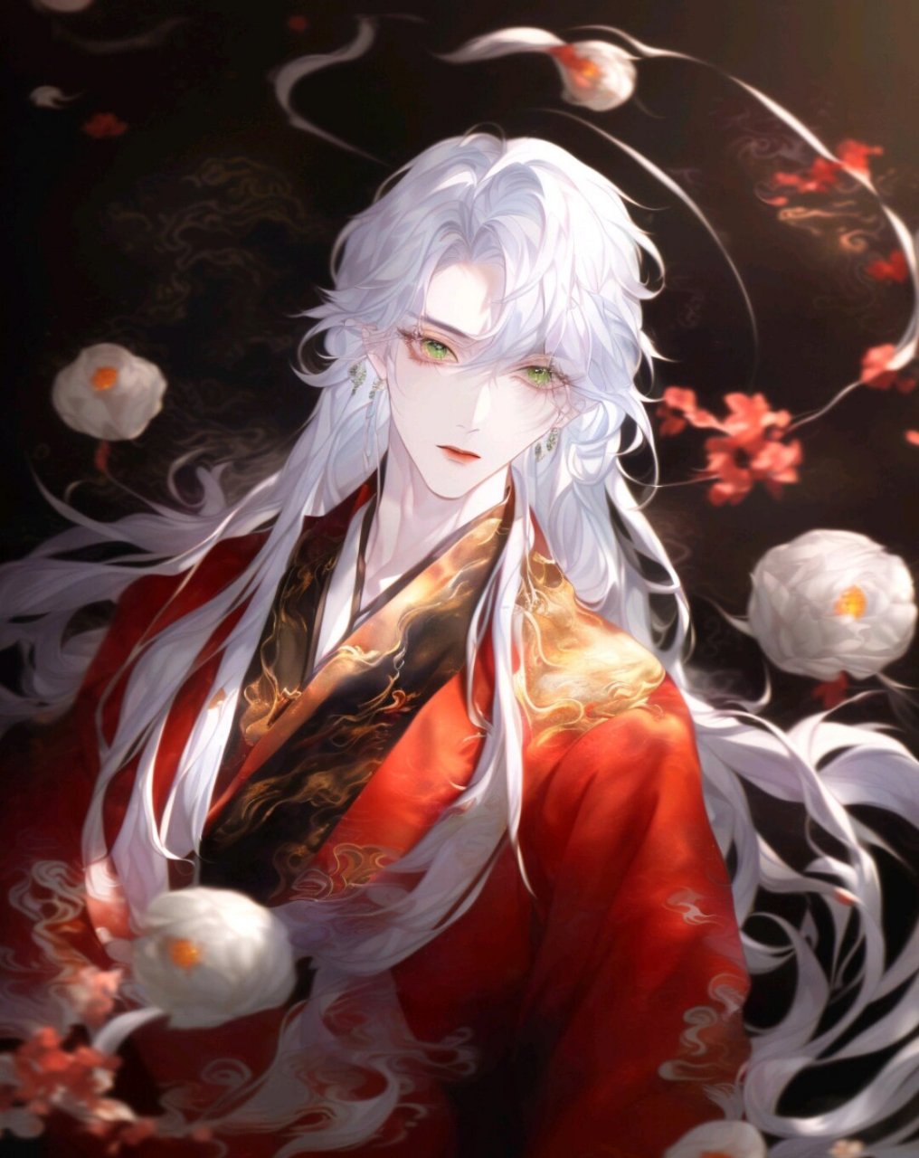 glow头像|肆意张扬红衣白发 用了自设特征跑一跑,顺便丢一下oc梗.