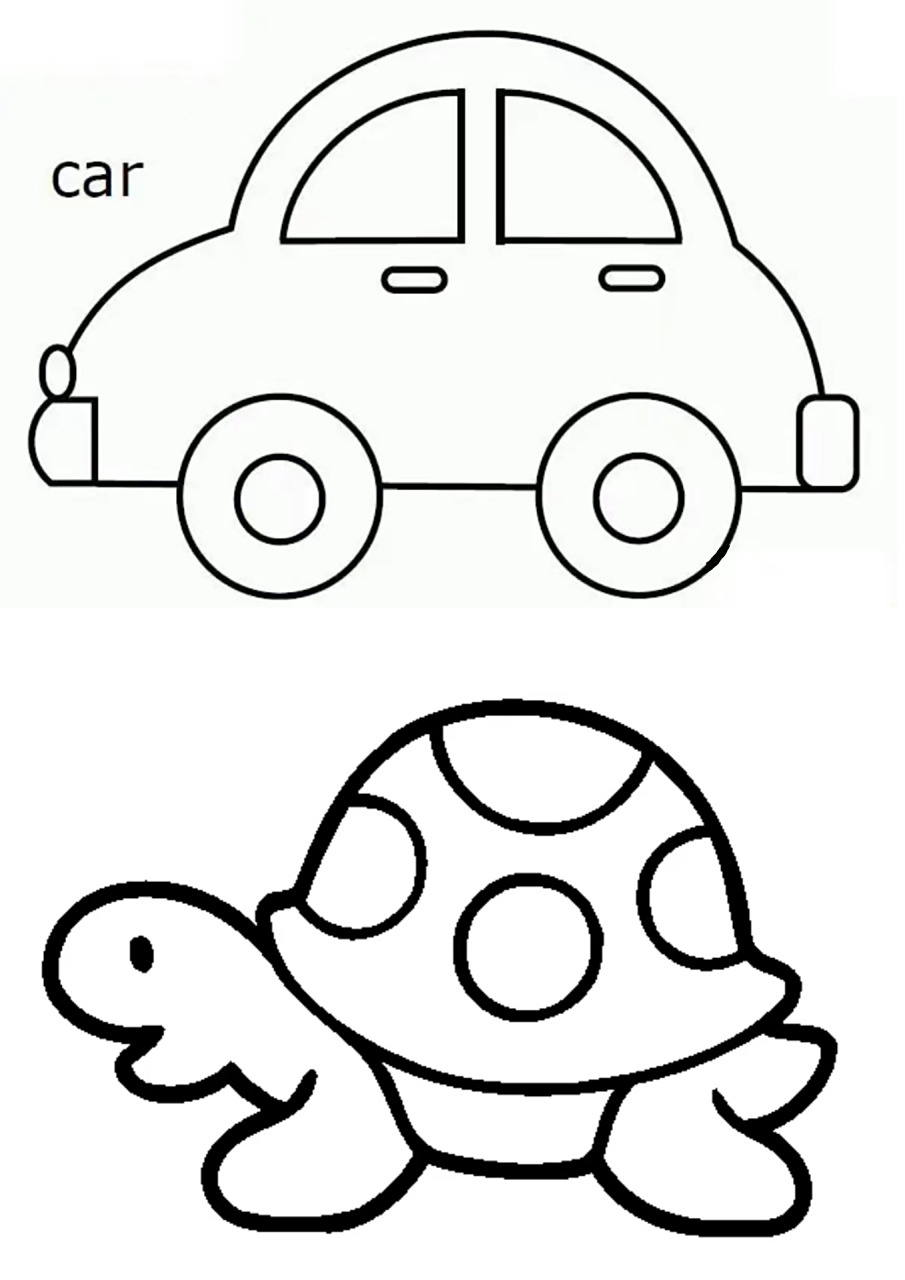 小班美工区简笔画模板(5张) 粘贴,绘画,格子画 投放到美工区,准备好