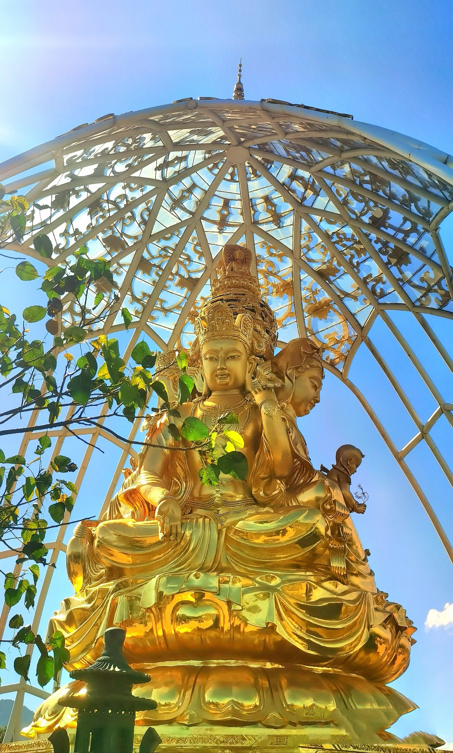 海拔最高的寺庙大华兴寺 东部华侨城 深圳海拔最高的寺庙 四面观音像