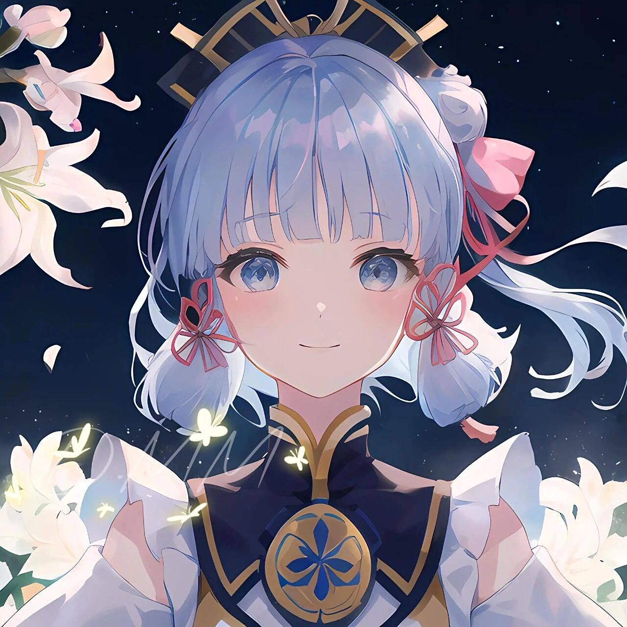 原图可趣,原神同人神里绫华蓝色系头像    , ,欢迎大家自用做头像