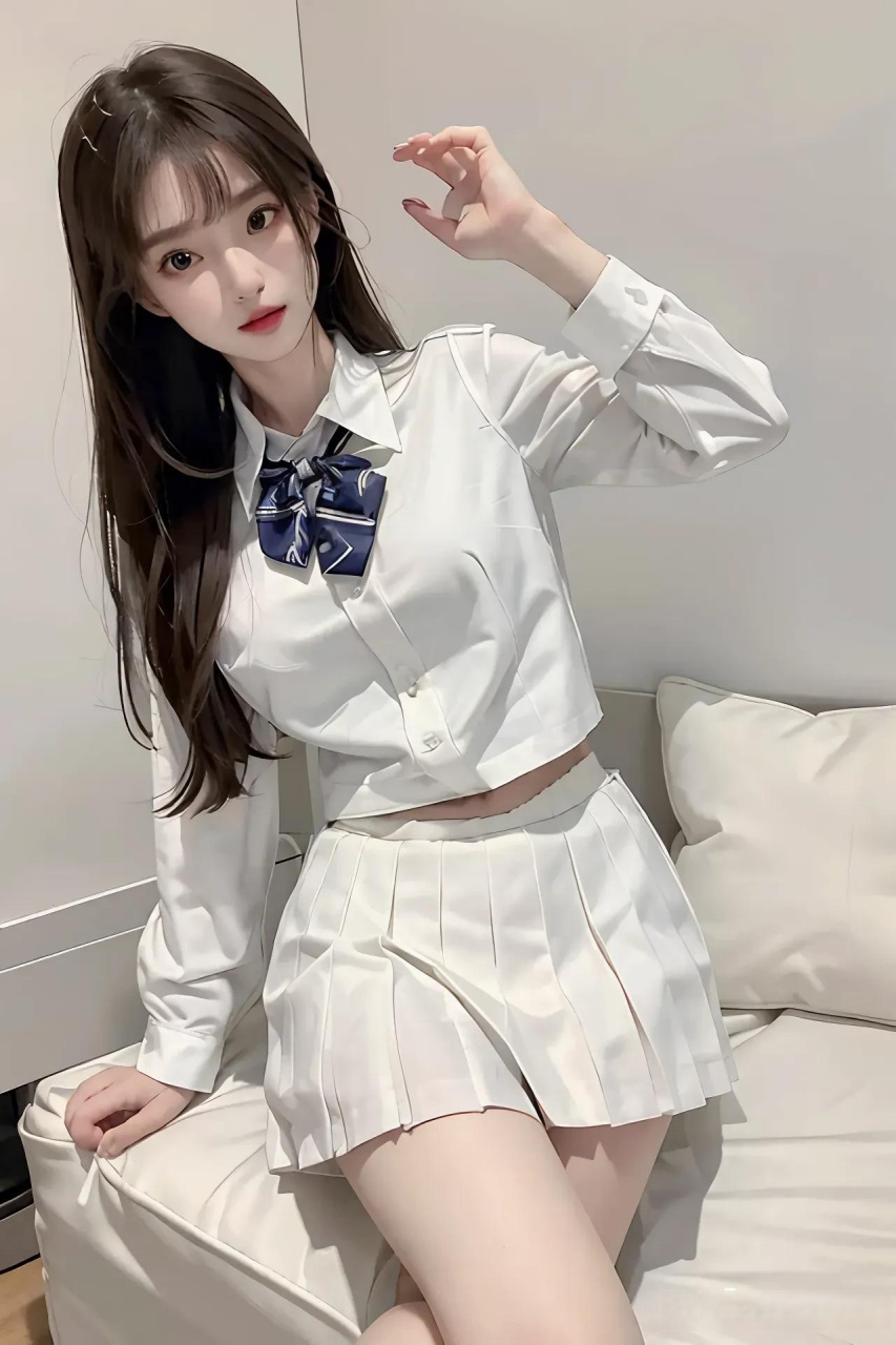 ai白色jk裙小姐姐