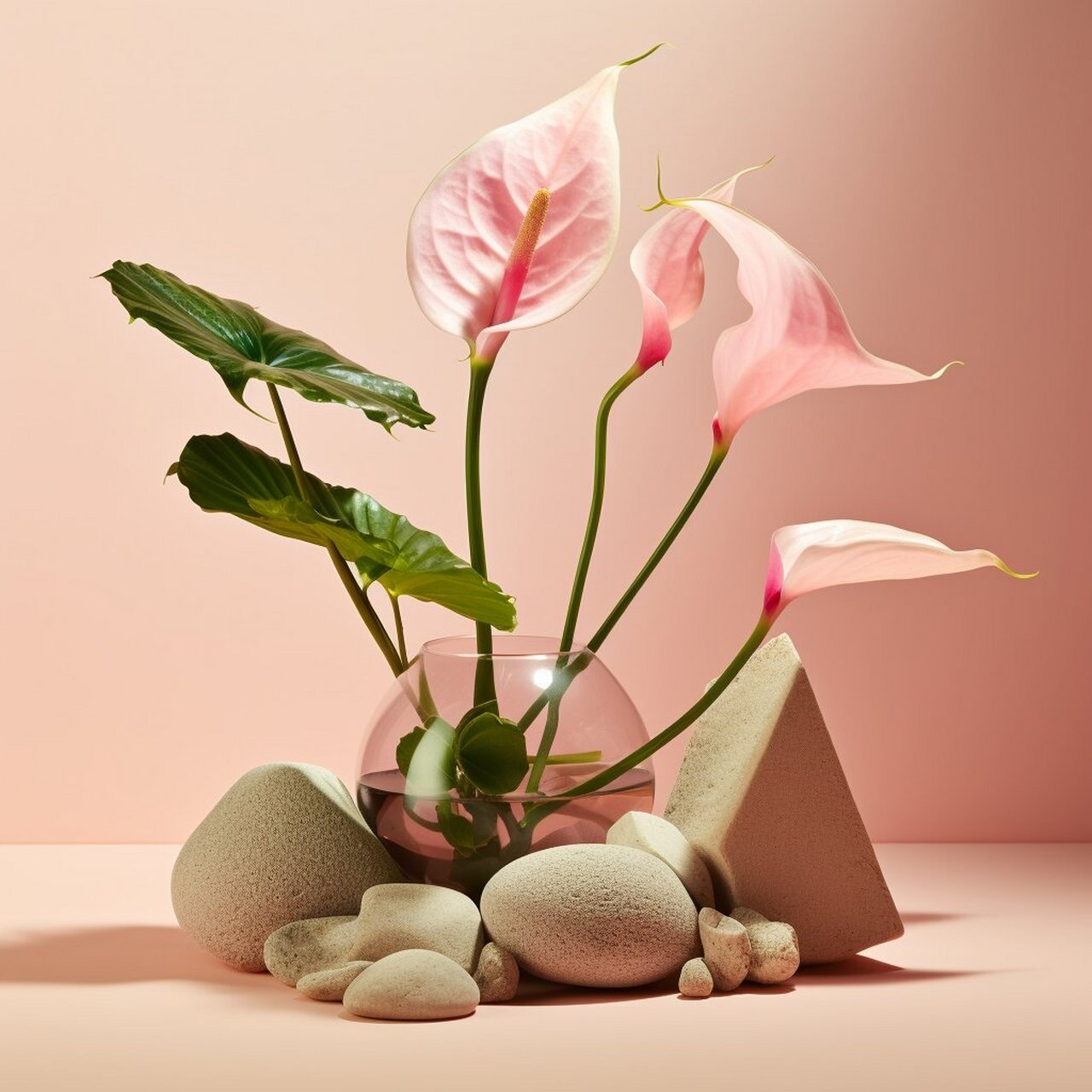 好运头像-生肖系列(5/12) | 鸿运,热烈 羊 02吉祥花卉:红掌,石榴,绿