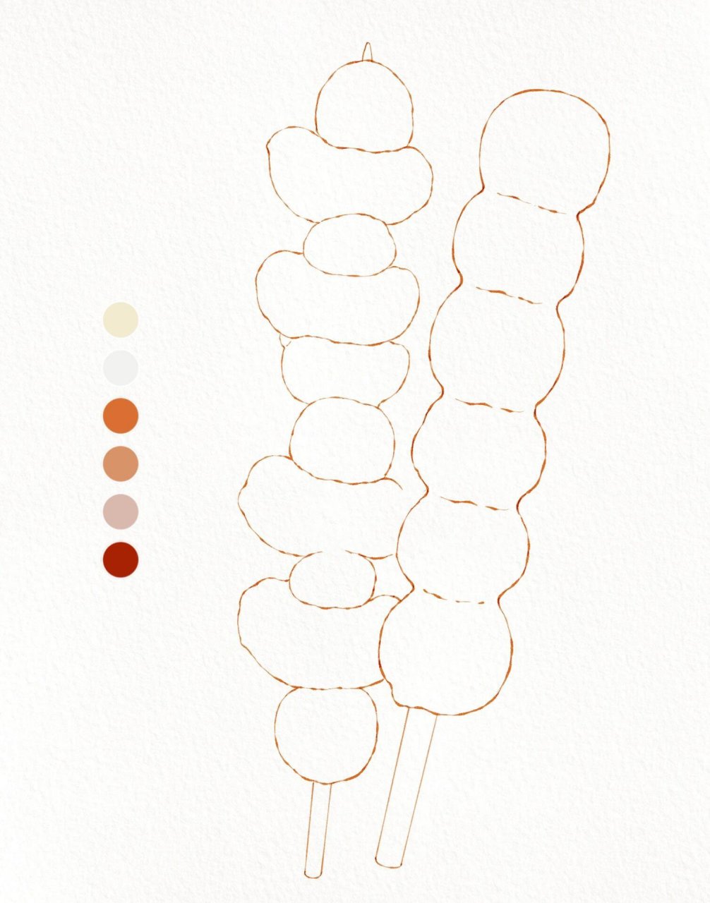 ipad水彩画教程|冰糖葫芦来咯78 十四期第16615节06来画酸酸