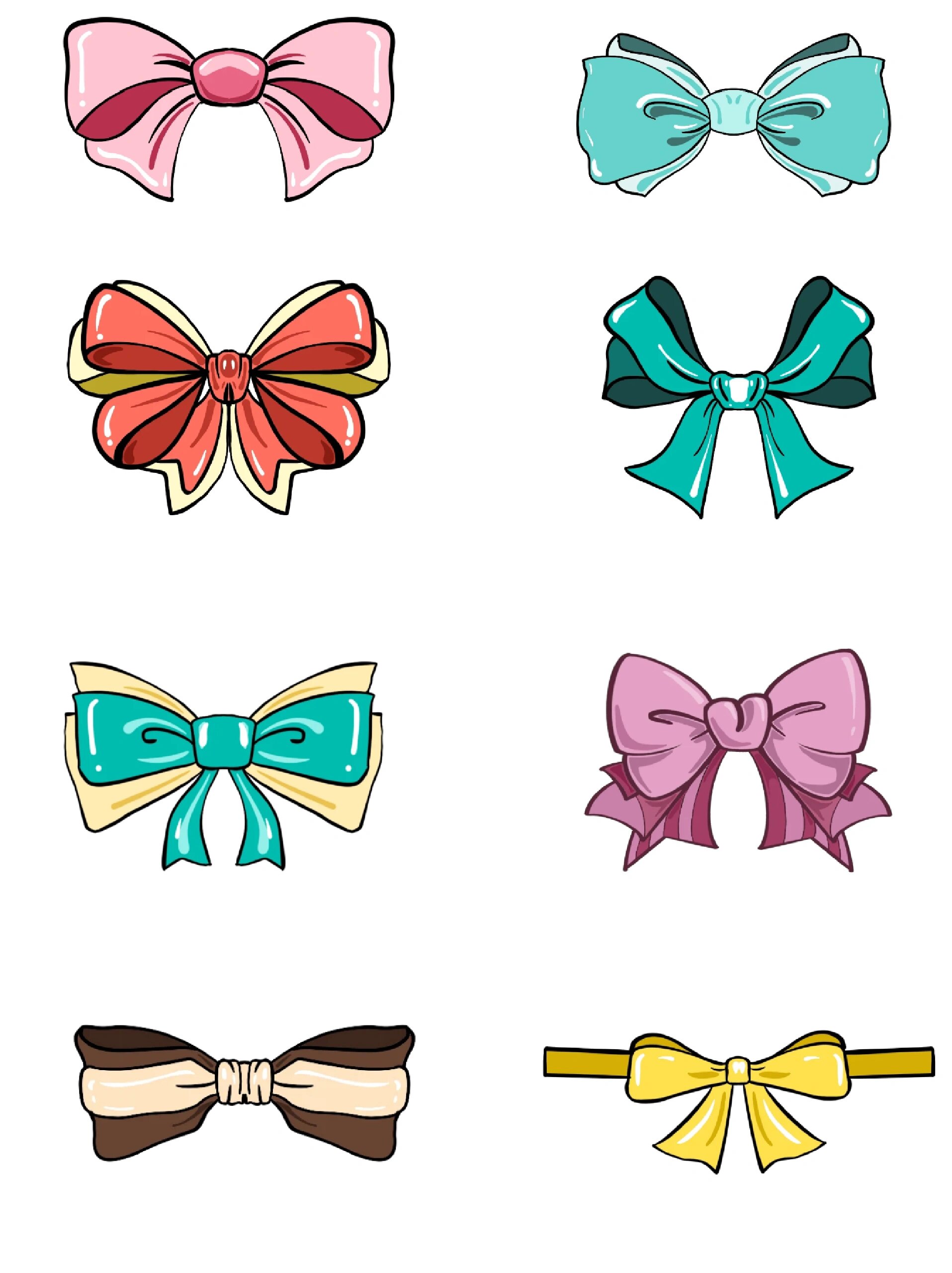 素材分享|可爱蝴蝶结96领结礼结插画素材