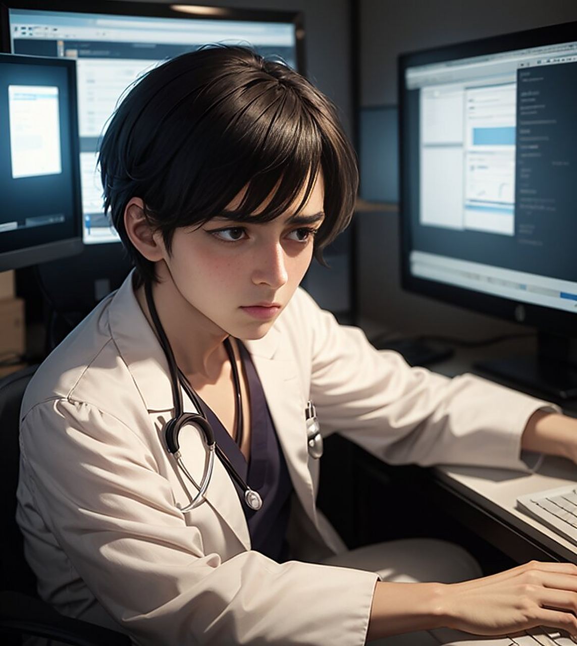 卡通头像 | 认真工作的男医生 卡通头像 | 认真工作的男医生0202