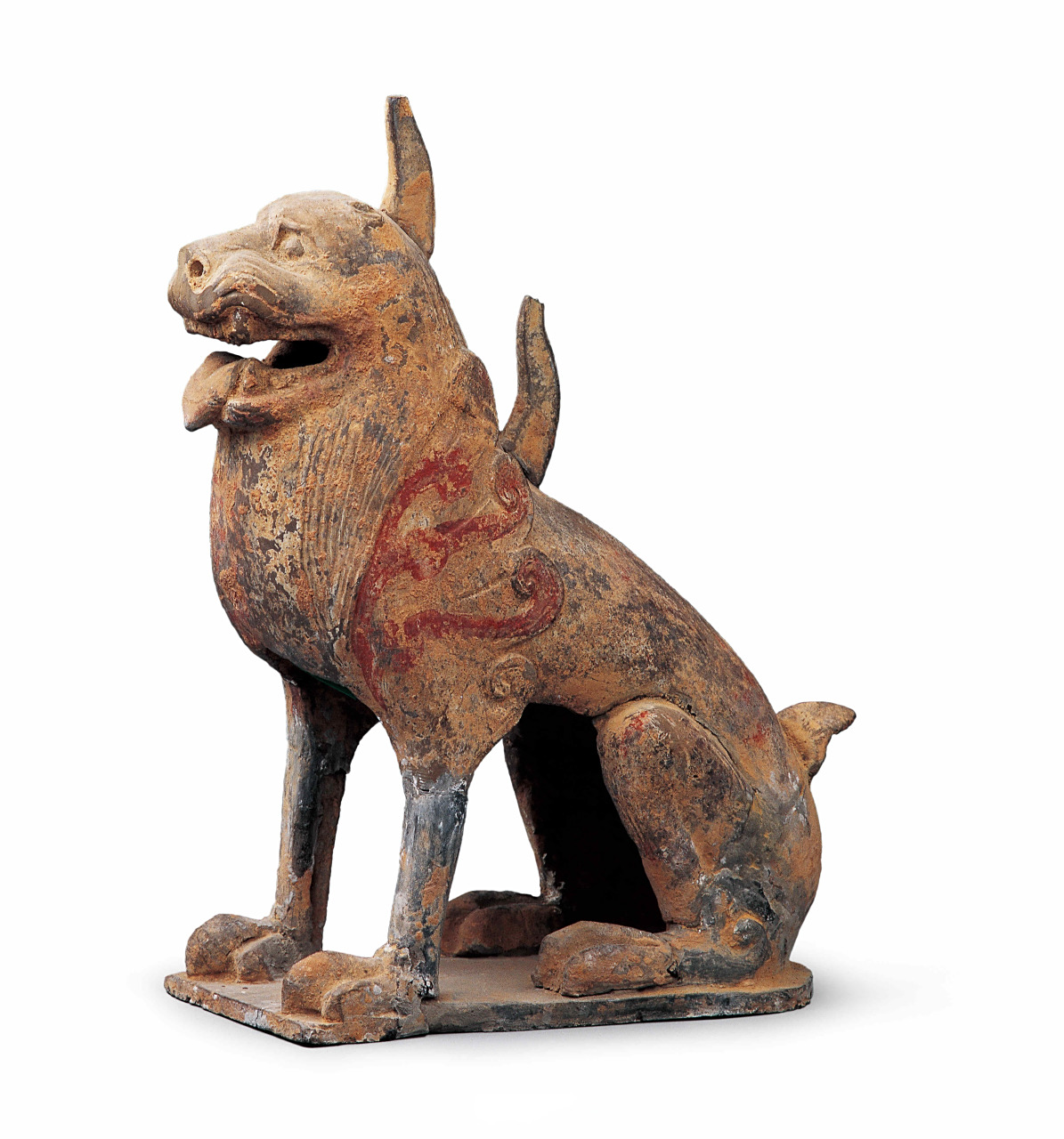 历史的图话  #约会博物馆#   南北朝·北朝·北魏  陶镇墓兽  高25.