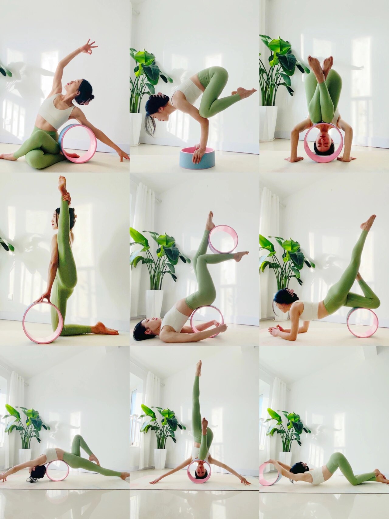 轮瑜伽拍照姿势|初学者打卡体式「33」