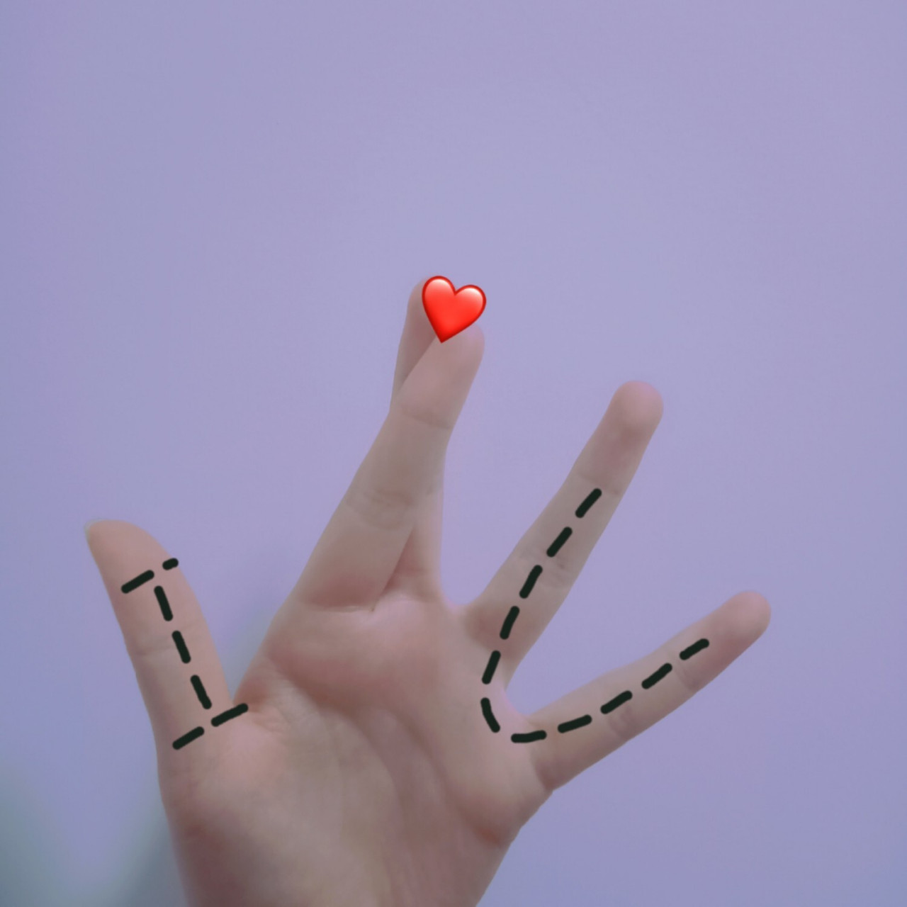 成功get比心手势