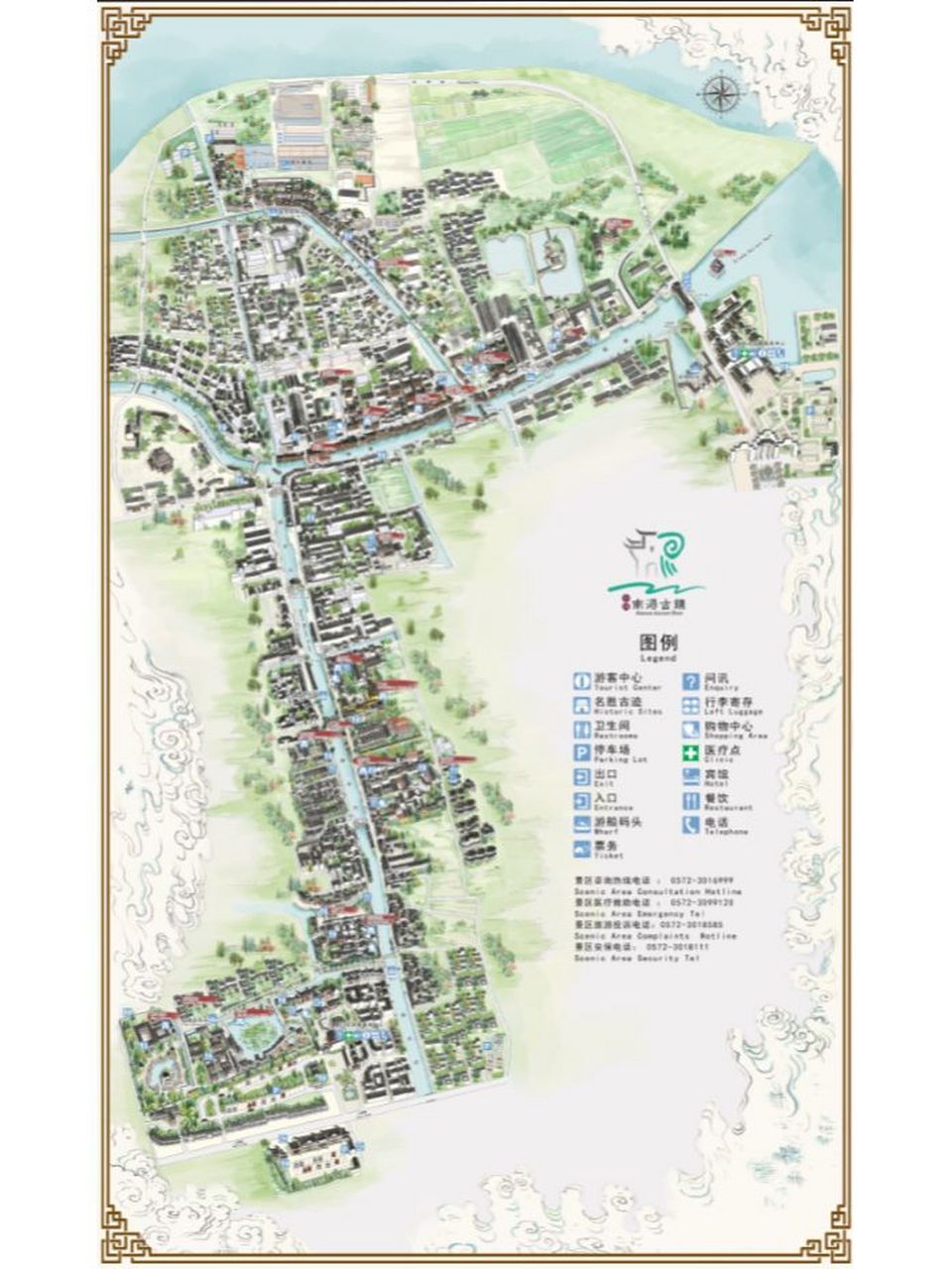 南浔古镇永久免费,来张手绘地图玩转景区~ 高清大图欢迎链接自取