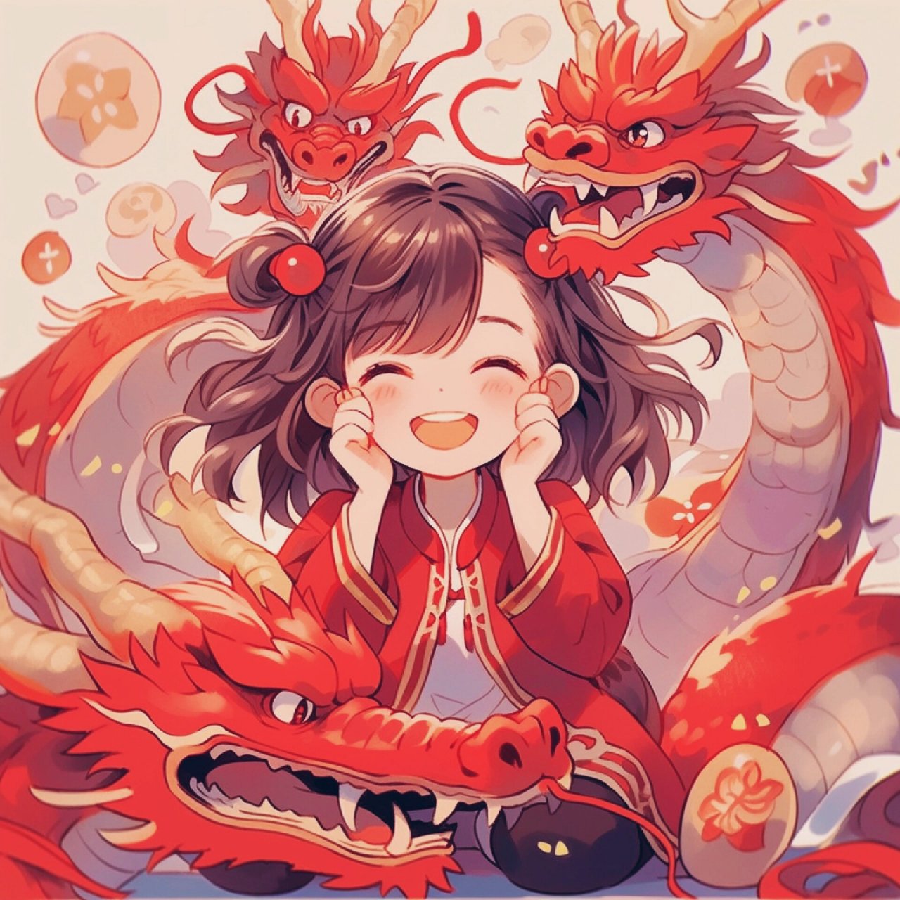 跨年情头|202496红红火火,好运龙龙 #情侣头像##情侣头像分享