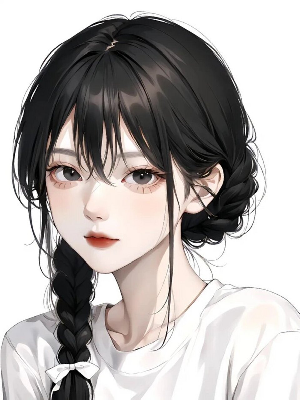 动漫女头像清冷美人插画淡雅大小姐无水印 点赞关注留个表情拿图呗么