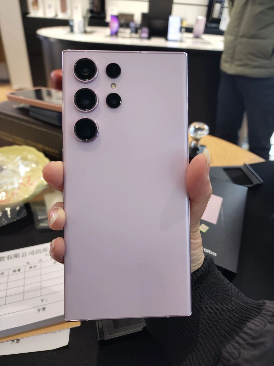 三星s23ultra悠雾紫实物图来喽!