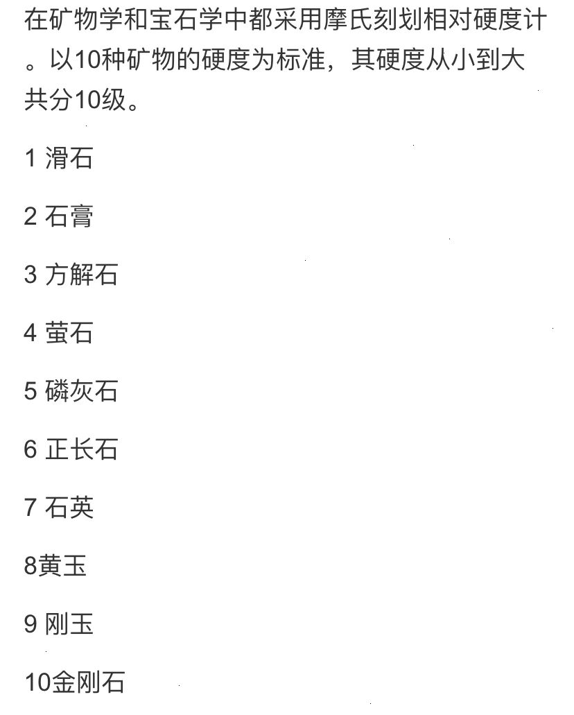 天然宝石硬度排名表(天然宝石硬度排名表图片)