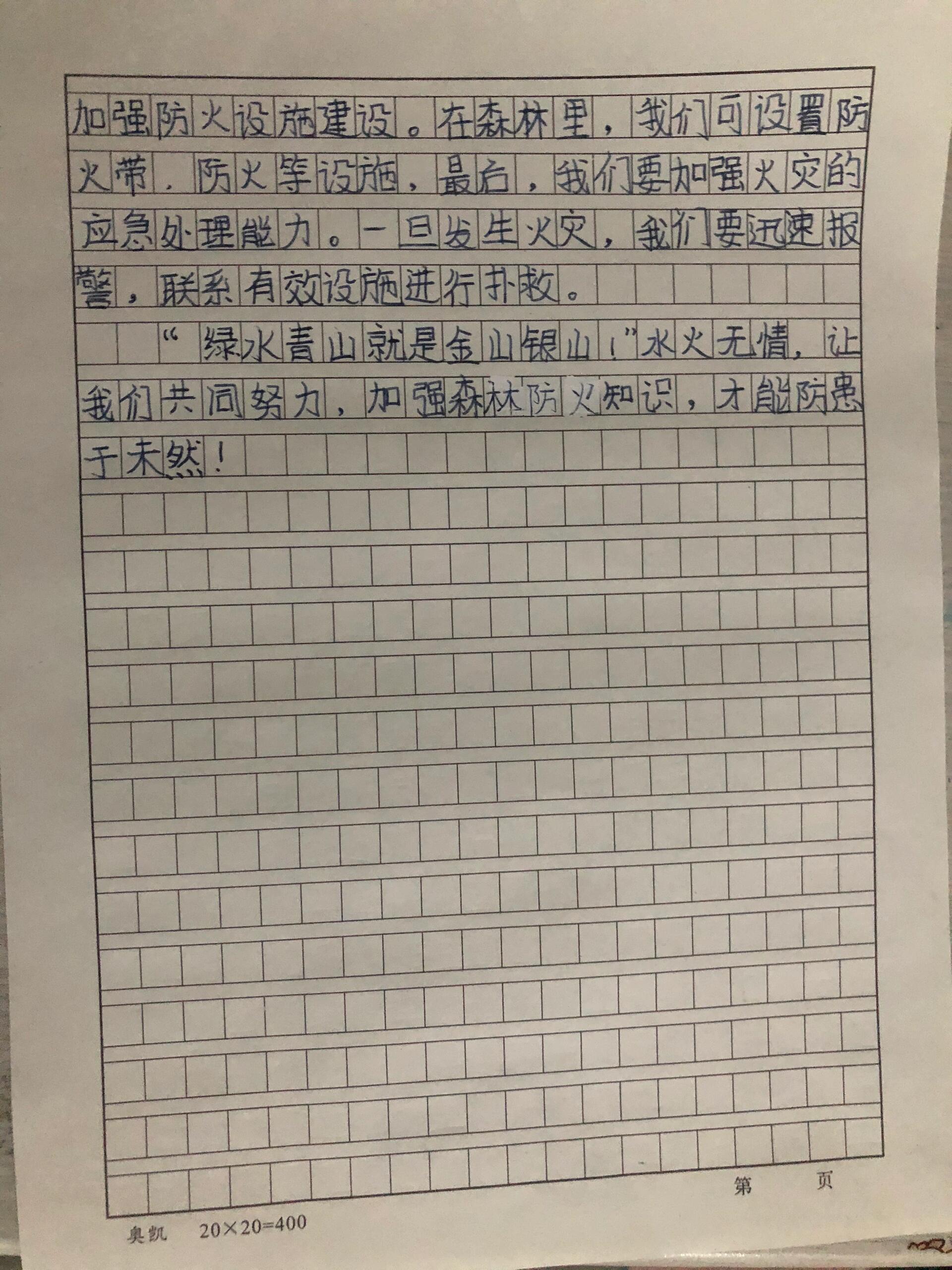 防火作文1000字图片