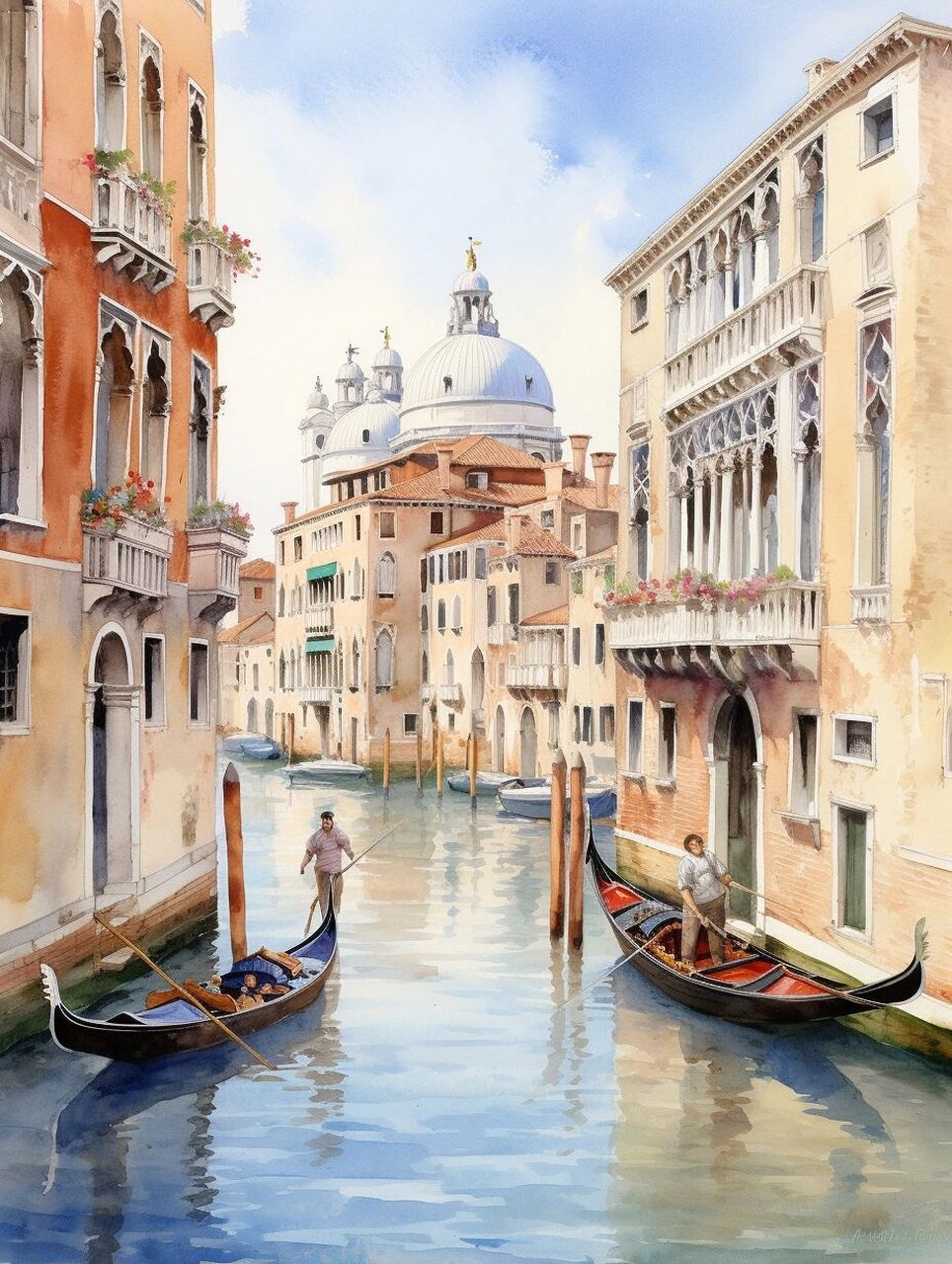 威尼斯城景画家有谁图片