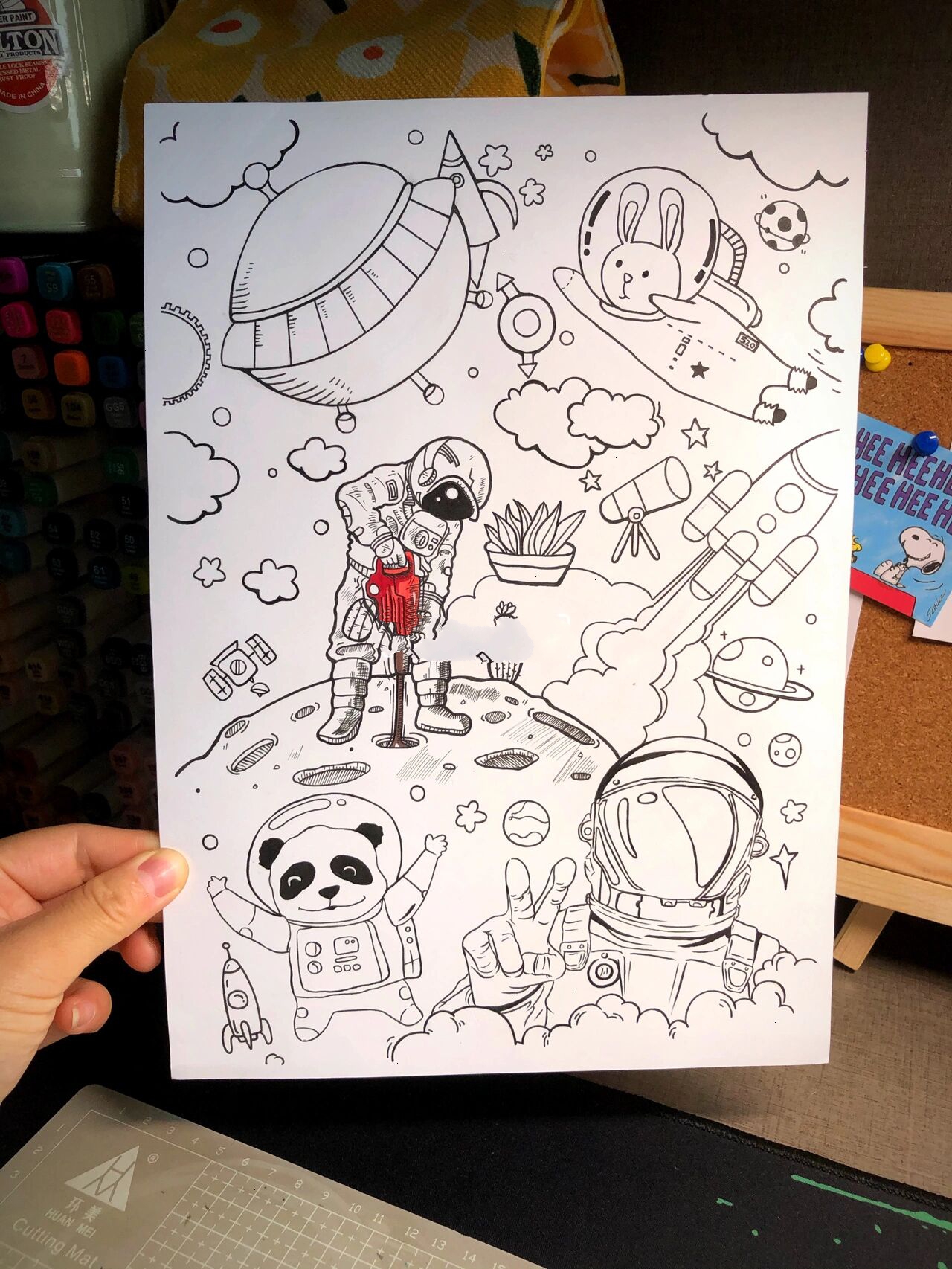 科幻手抄报|科技创造未来手绘简笔画海报