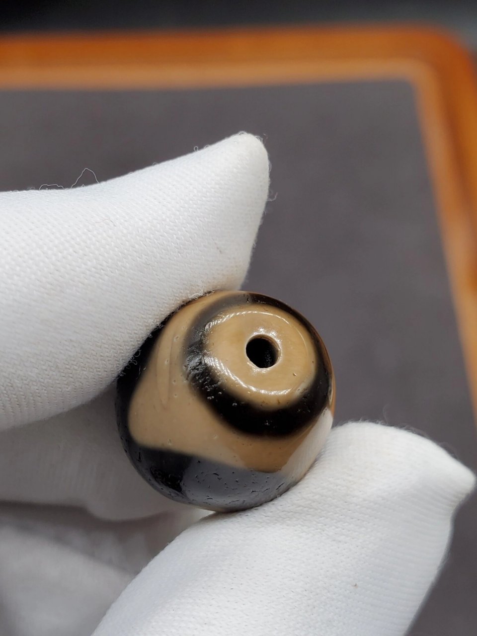 顶级上肯纯手工台湾牙黄虎牙天珠 【精品福利秒杀】极品尺寸约16*19mm