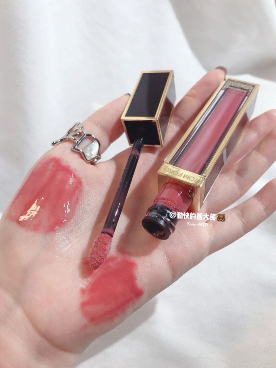 tf唇蜜新色 22号 最近掌握在玫瑰色系好97!