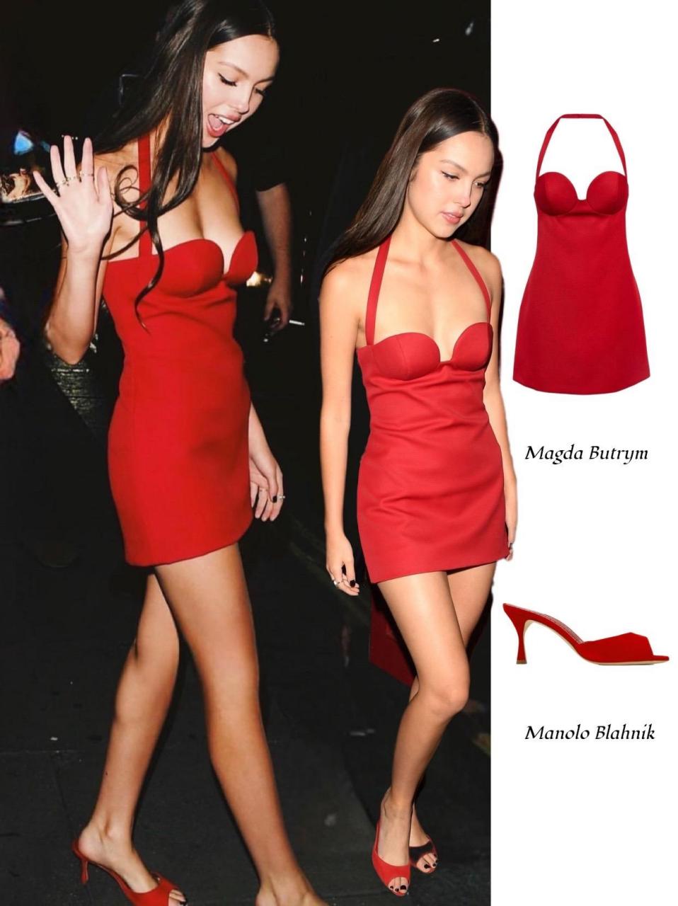 创作灵感 olivia rodrigo近期的四套穿搭,印花t配短裙这套look小个子