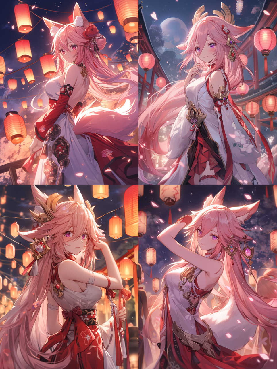 【原神人物】八重神子  | 精品美图 掌管鸣神大社的大巫女,狐之血脉的