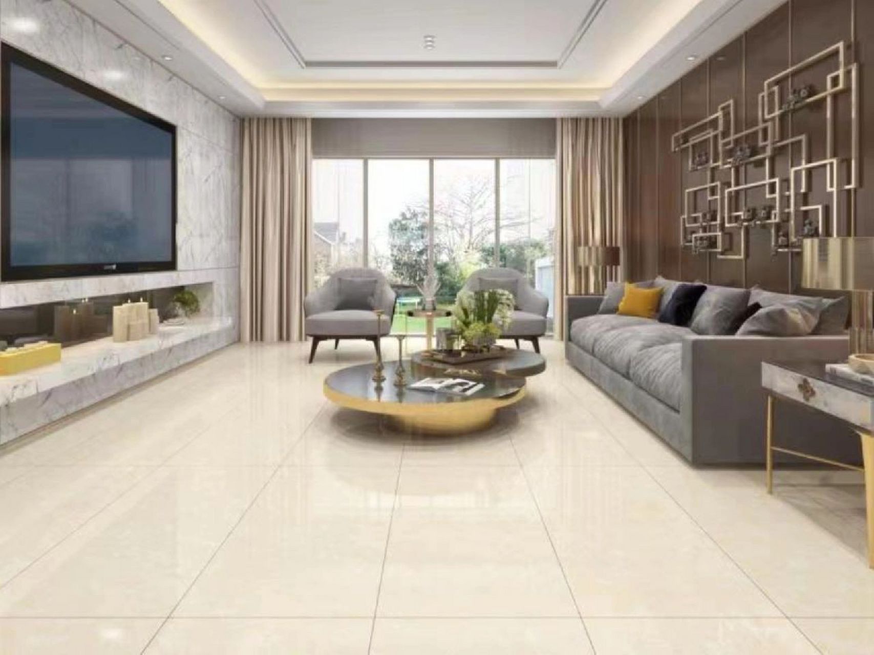 温柔的米黄色瓷砖让家如阳光般温暖 浅浅的米黄色如阳光一般,让人治愈