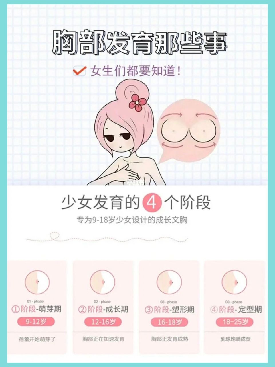女孩们胸部发育的那些事儿!
