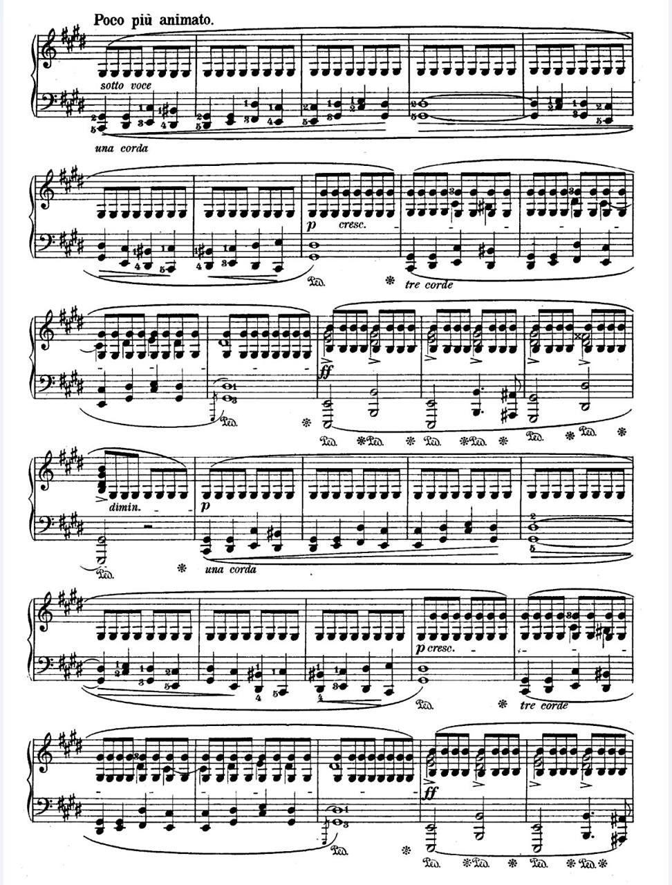 【琴谱分享】肖邦《雨滴》 曲谱分享来自肖邦所创作的二十四首前奏曲