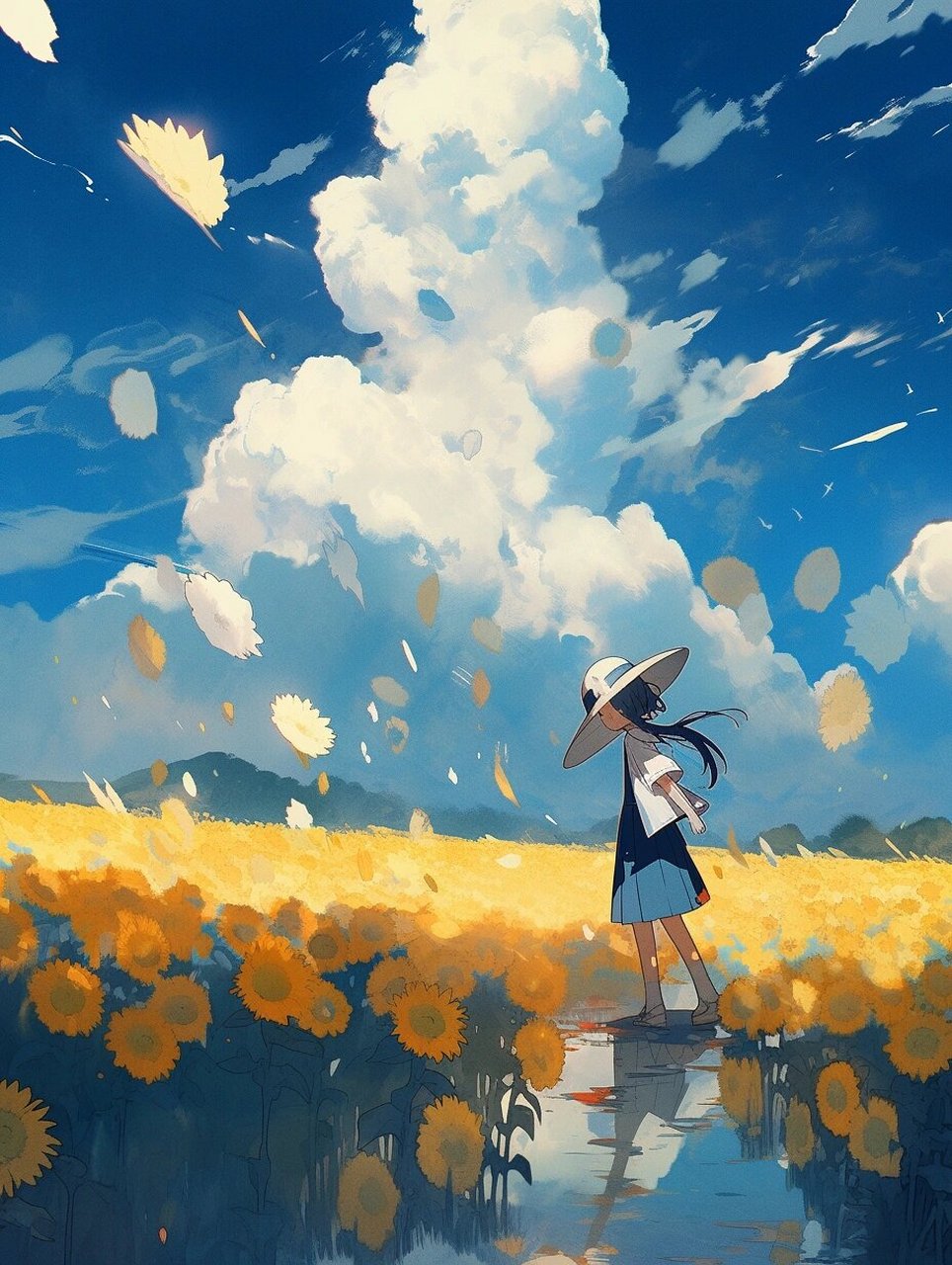 手机壁纸4‖动漫 风景 油画 下次遇见你时,我希望是在晴天里,微风不燥